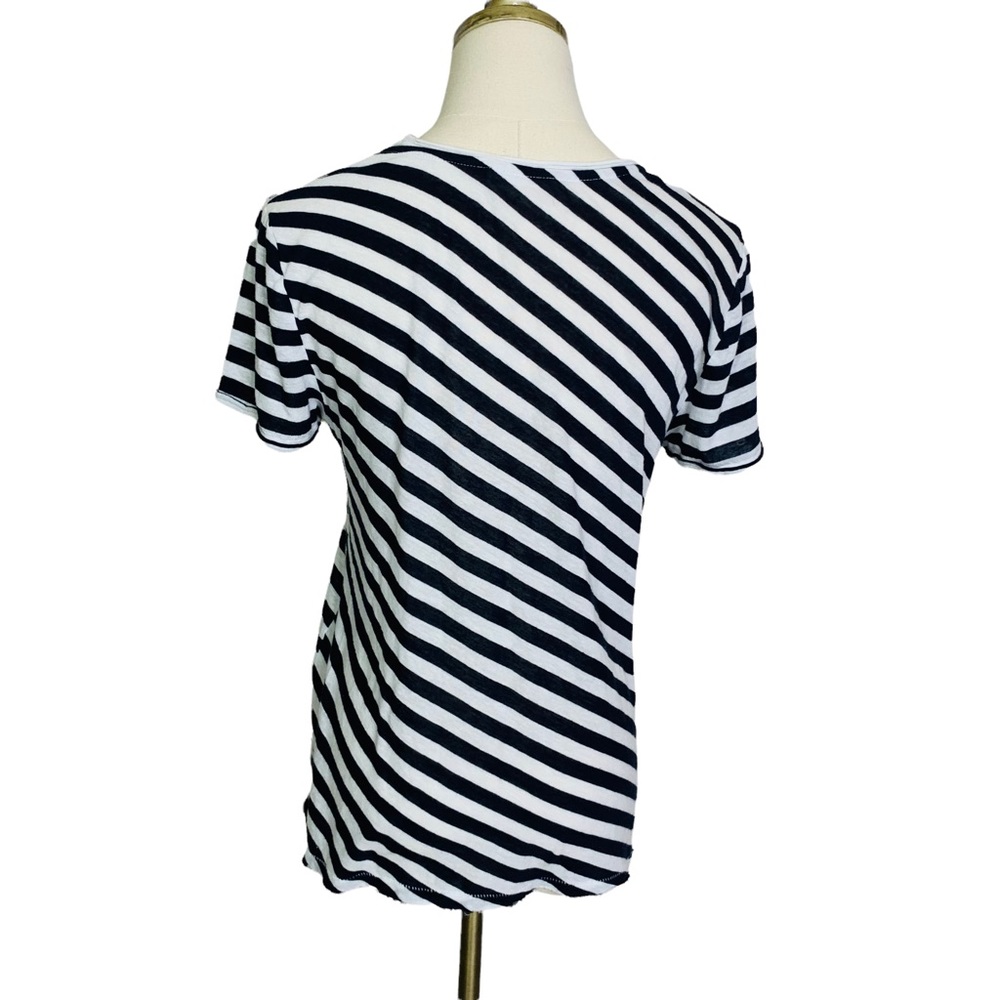 Rag & Bone Linen Blend Striped Knit Top MEDIUM 3190 - Picture 3 of 7
